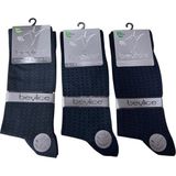 Beruflic Beylice Desenli Bambu Dikişsiz Erkek Çorabı -Sıkmayan Lastik- Tavşan Kulağı Kavrayan Topuk 6 - Standart - Renkli