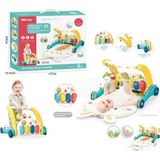 Beruflic BIB6015 -Vardem Piyanolu 2 In 1 Bebek Yürüteci ve Tavşan Desenli Mavi Oyun Halısı