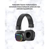 Beruflic Bluetooth 5.3 Rainbow Işıklı Kulak Üstü Kablosuz Kulaklık - Çok Renkli