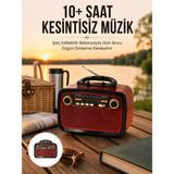 Beruflic Bluetooth Hoparlör Ahşap Renk Vintage Işıklı Nostaljik Radyo Fm Ahşap Görünümlü Yeni Nesil - 1