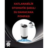 Beruflic Damacana Üstü Akıllı Su Pompası | 3 Damacana Kullanım | 4W Güç | Micro USB Şarjlı | Katlan - Renkli