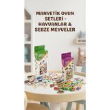 Beruflic Eğitici Manyetik Oyuncak Seti 56 Parça Hayvan Sebze Meyve Magnet - 1