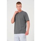 Beruflic Erkek 24/1 Düz A Kalite Oversize T-Shirt - Antrasit