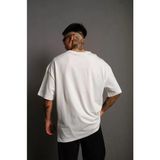 Beruflic Erkek 24/1 Düz A Kalite Oversize T-Shirt - Beyaz - M