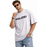 Beruflic Erkek Asit Yıkamalı Oversize Tişört Ön ve Arkası Baskılı %100 Pamuk Street Style Tshirt - Beyaz