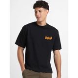Beruflic Erkek Baskılı Oversize T-Shirt - Siyah