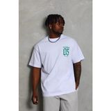 Beruflic Erkek Baskılı T-Shirt Kısa Kol Bisiklet Yaka Regular Fit Rahat Kalıp Günlük Tişört - Beyaz - M