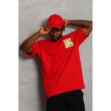 Beruflic Erkek Baskılı T-Shirt Kısa Kol Bisiklet Yaka Regular Fit Tişört - Kırmızı