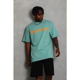 Beruflic Erkek Baskılı Tshirt Kısa Kol Bisiklet Yaka Regular Fit Rahat Kalıp Günlük Tişört - Mint Yeşili - XL