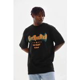 Beruflic Erkek Baskılı Tshirt Kısa Kol Bisiklet Yaka Regular Fit Rahat Kalıp Günlük Tişört - Siyah - M