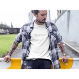 Beruflic Erkek Bisiklet Yaka Baskılı Oversize T-Shirt - Beyaz
