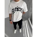 Beruflic Erkek Bisiklet Yaka Baskılı T-Shirt - Beyaz - XL