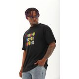 Beruflic Erkek Bisiklet Yaka Kısa Kol Baskılı T-Shirt - Siyah - M