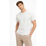 Beruflic Erkek Bisiklet Yaka Tişört Regular Kalıp Basic Pamuklu Günlük Kullanım T-Shirt - Beyaz - 2XL