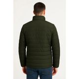 Beruflic Erkek Bomber Mont Ceket – Su Itici Kumaş, Kapitone Astarlı, Fermuarlı, Kışlık - Haki - XL - --