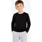 Beruflic Erkek Çocuk Basic Uzun Kollu Tişört Okul Günlük Rahat T-Shirt - Siyah - 8 Yaş