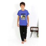 Beruflic Erkek Çocuk Kısa Kol Penye Pijama Takım Saks