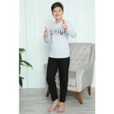 Beruflic Erkek Çocuk Penye Pijama Takım Gri