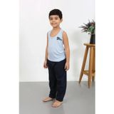 Beruflic Erkek Çocuk Sıfır Kol Penye Pijama Takım Mavi