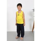 Beruflic Erkek Çocuk Sıfır Kol Penye Pijama Takım Sarı