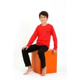 Beruflic Erkek Çocuk Uzun Kol Penye Pijama Takım Kırmızı