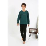 Beruflic Erkek Çocuk Uzun Kol Penye Pijama Takım ZümrütYeşili