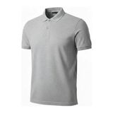 Beruflic Erkek Pike Kumaş Düğmeli Yaka Regular Fit Günlük Kısa Kol Tişört T-Shirt - Gri