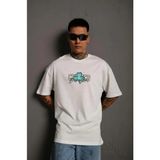 Beruflic Erkek Sırt Baskılı T-Shirt - Beyaz - XL