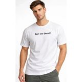 Beruflic Erkek Wafıl Kumaş Tişört Regular Kalıp Bisiklet Yaka Baskılı Günlük Basic Tshirt - Beyaz