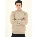 Beruflic Erkek Yarım Balıkçı Yaka Triko Kazak - Bej - 2XL