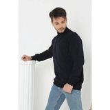 Beruflic Erkek Yarım Balıkçı Yaka Triko Kazak - Lacivert - 2XL