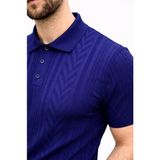 Beruflic Erkek Yazlık Triko Tişört Kısa Kol Polo Yaka Düğmeli T-Shirt - Lacivert