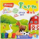 Beruflic ERN-588 Heroes Orta Kutulu Çiftlik Oyun Hamuru Seti - Renkli