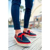 Beruflic Espadril Erkek Ayakkabı Sıyah - Kırmızı - Siyah - Kırmızı
