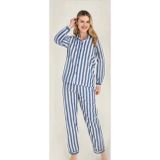 Beruflic Freshness 4007 Kadın Uzun Kol Çizgili Gaffuriye Pijama Takımı