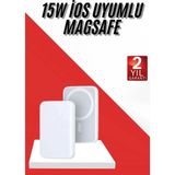Beruflic Ios Uyumlu Magsafe Kablosuz 15W Şarj Powerbank Magesafe - Renkli