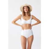 Beruflic Kadın Basic Beyaz Pedli Yüksek Bel Bikini Takımı