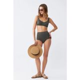 Beruflic Kadın Basic Haki Pedli Yüksek Bel Bikini Takımı
