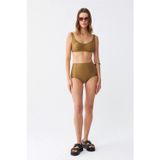 Beruflic Kadın Basic Hardal Pedli Yüksek Bel Bikini Takımı