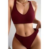 Beruflic Kadın Bordo Desteksiz Seamless Tangalı İç Çamaşır Takımı