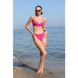 Beruflic Kadın Destekli Fiyonklu Alt Üst Fuşya Bikini Takım