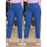 Beruflic Kadın Üste Oturan Paçası Bilek Üzerinde Biten Krep Kumaş Pantolon 36 (S) - 50 (5xl) - Lacivert - 38