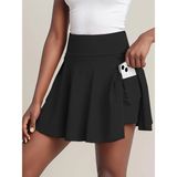 Beruflic Kadın Yüksek Bel Cepli Sandy Short Etek - Siyah - L - XL