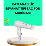 Beruflic Katlanabilir Seyahat Tipi Saç Kurutma Makinesi Çift Kademeli Ayar