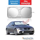 Beruflic Katlanır Araba Ön Cam Güneşliği Metalize Isı Yalıtımlı Yazlık 150X70CM Otomobil Aksesuarı - Renkli