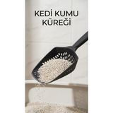 Beruflic Kedi Kumu Eleme Küreği, Metal Gövde ve Ince Diş Yapısıyla Hijyenik Temizlik Amaçlı - Renkli - 1