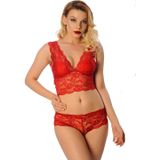 Beruflic Kırmızı Bralet Dantelli Sütyen Takım 2' Li - 6255