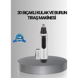 Beruflic Kişisel Burun ve Kulak Tıraş Makinesi 3D Kavisli Bıçak ve Kompakt Tasarım - 1