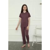 Beruflic Kız Çocuk Penye Pijama Takım Mürdüm