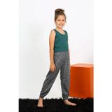 Beruflic Kız Çocuk Sıfır Kol Zümrüt Yeşili Penye Pijama Takım